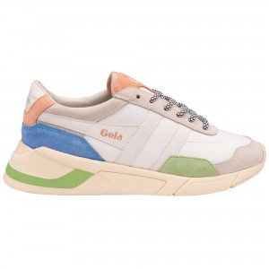 Basket Gola Classics Trident Femme Blanche | 5891-EMSYP