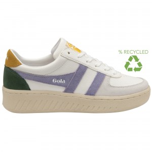 Basket Gola Classics Trident Femme Blanche | 4395-HNXVL