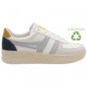 Basket Gola Classics Trident Femme Blanche | 4287-IULBR