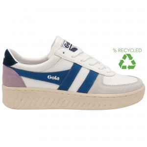 Basket Gola Classics Trident Femme Blanche | 2914-HJZIB