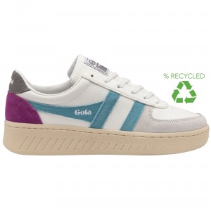 Basket Gola Classics Trident Femme Blanche | 4718-CSRKH