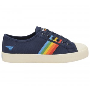 Basket Gola Vegan Classics Rainbow Femme Bleu Marine | 7245-FVSTN