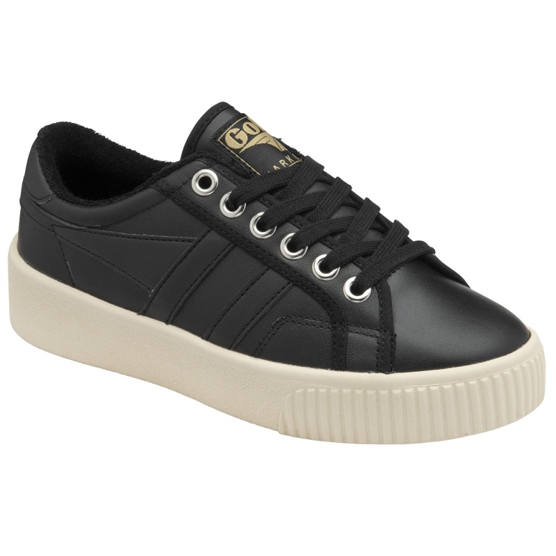 Basket Gola Classics Baseline Cuir Femme Noir | 5014-FVGRN