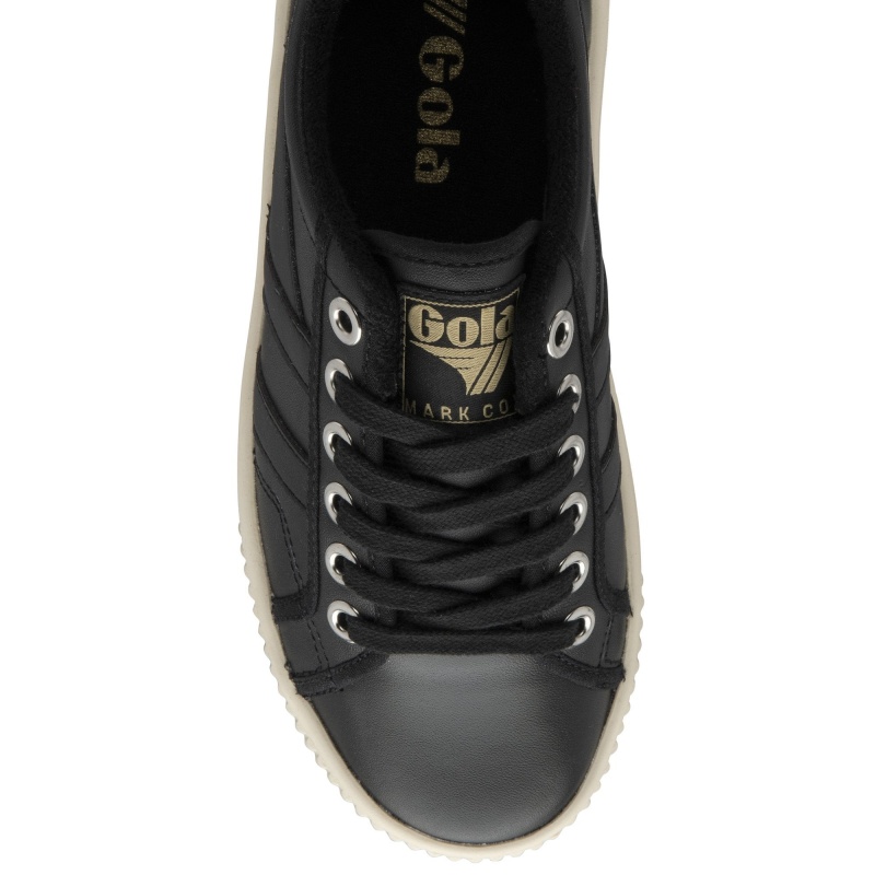 Basket Gola Classics Baseline Cuir Femme Noir | 5014-FVGRN