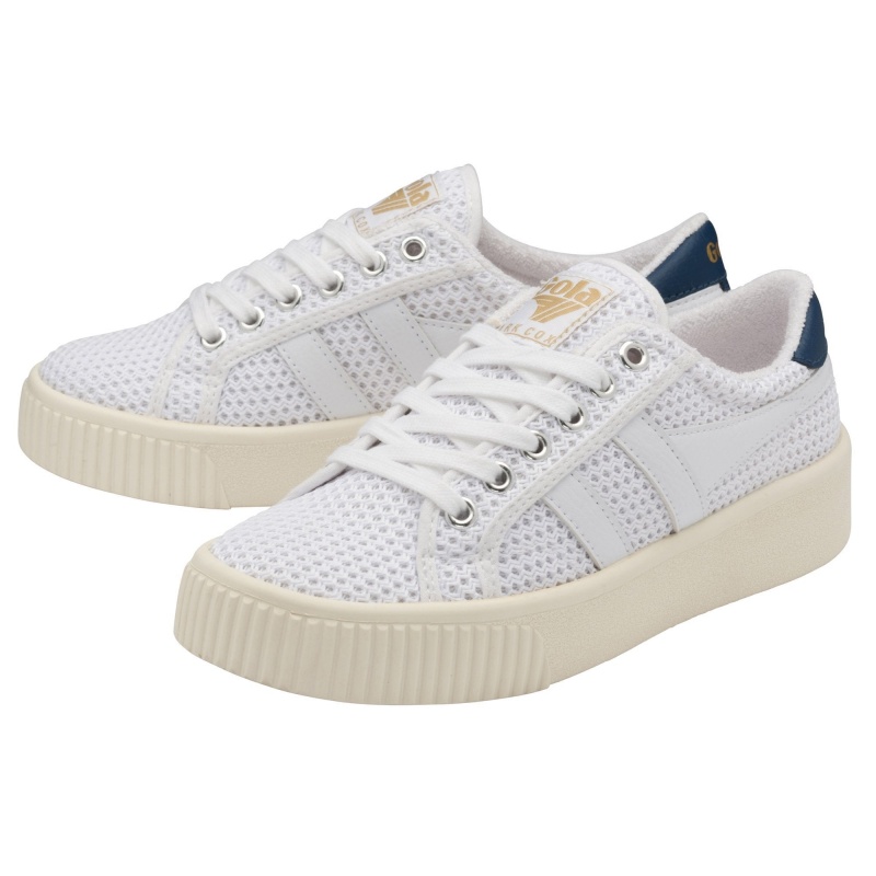 Basket Gola Classics Baseline Mesh Femme Blanche | 3856-VNBRA