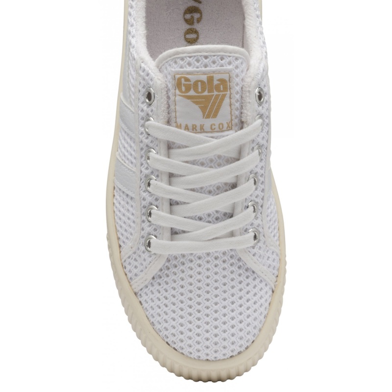 Basket Gola Classics Baseline Mesh Femme Blanche | 3856-VNBRA