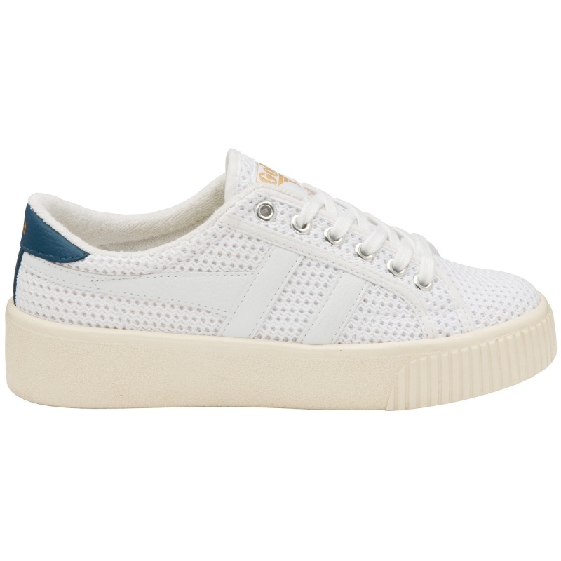 Basket Gola Classics Baseline Mesh Femme Blanche | 3856-VNBRA