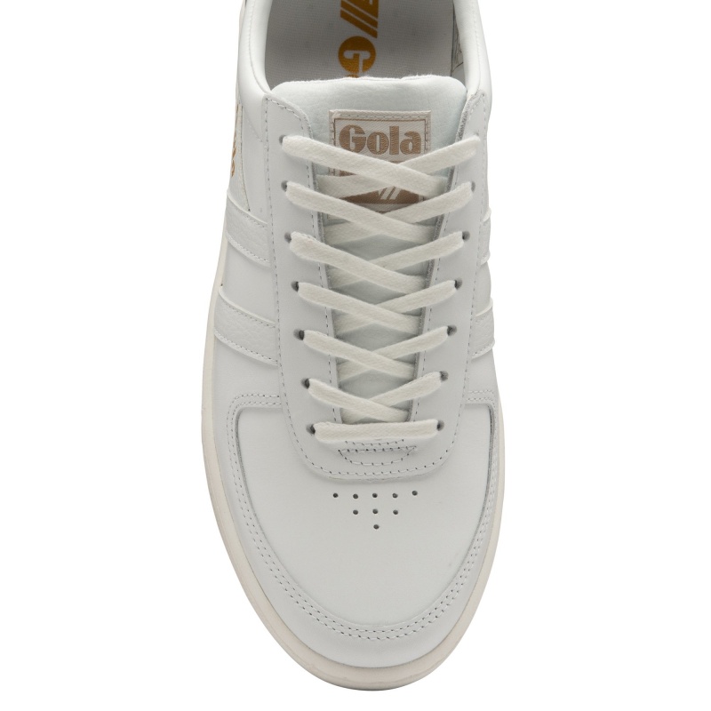 Basket Gola Classics Cuir Homme Blanche | 4625-RJOUQ