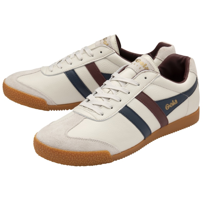 Basket Gola Classics Cuir Homme Blanche | 6382-PDIZX