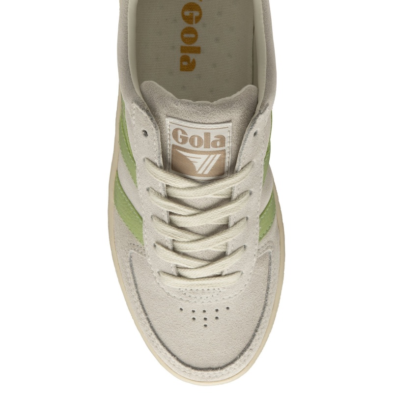 Basket Gola Classics Daim Femme Blanche | 3759-VXSOY