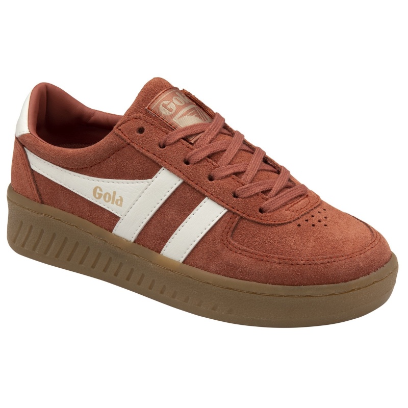 Basket Gola Classics Daim Femme Orange Marron | 0952-QCBUF