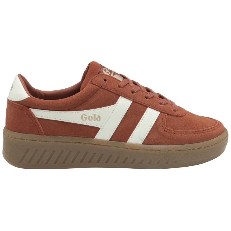 Basket Gola Classics Daim Femme Orange Marron | 0952-QCBUF