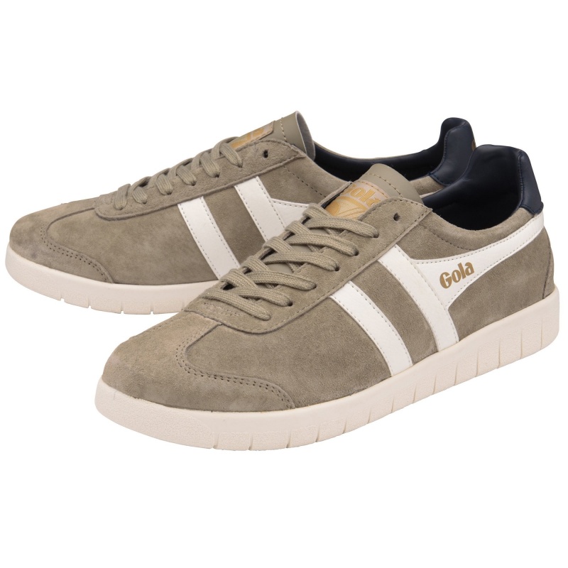 Basket Gola Classics Daim Homme Blanche | 6052-EVLHS