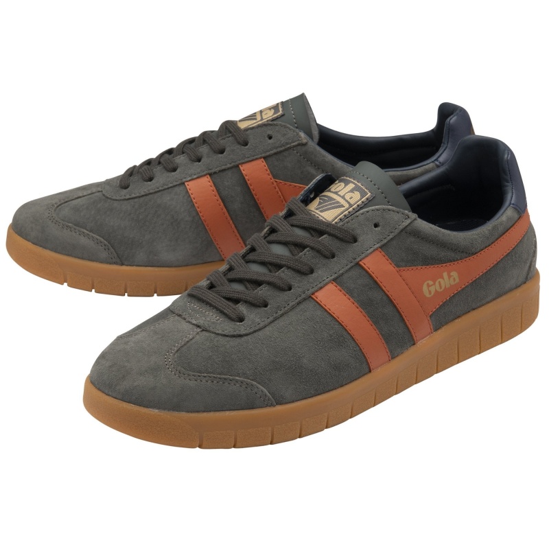 Basket Gola Classics Daim Homme Orange | 0851-KMNBV