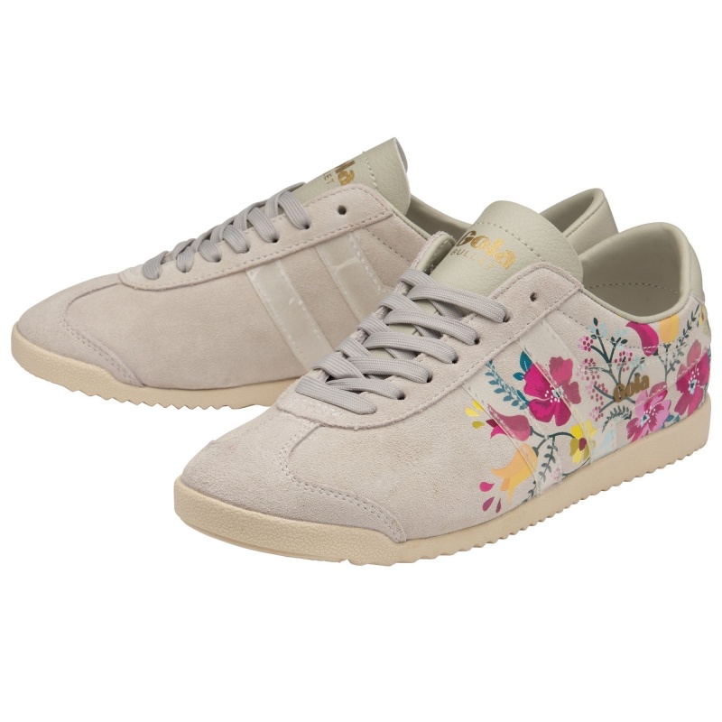 Basket Gola Classics Floral Femme Blanche | 7501-CHFAK