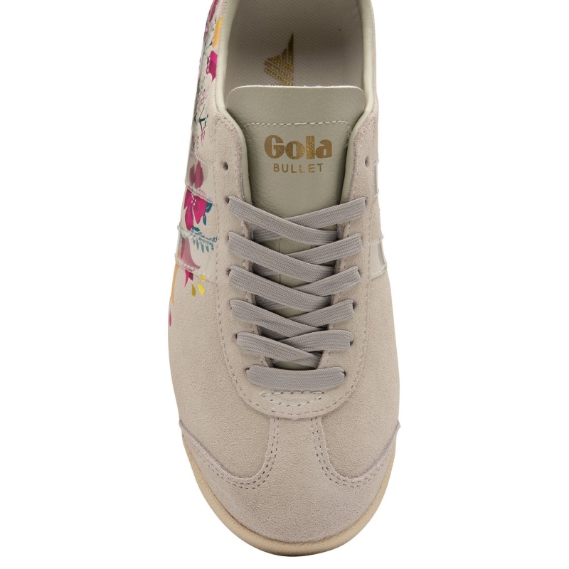 Basket Gola Classics Floral Femme Blanche | 7501-CHFAK