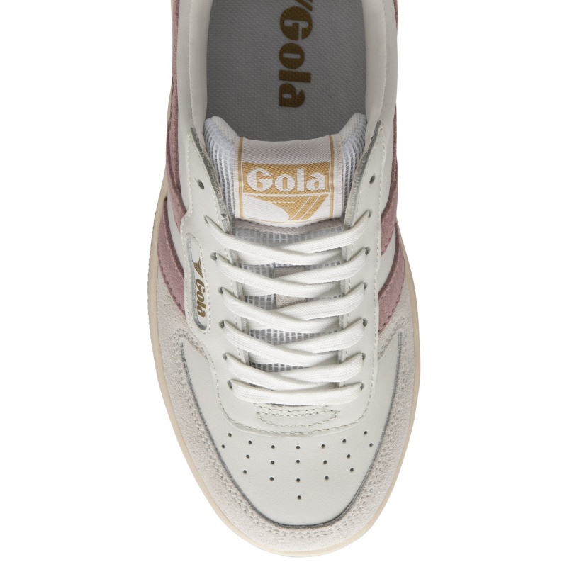 Basket Gola Classics Hawk Femme Blanche | 9084-RDXCW