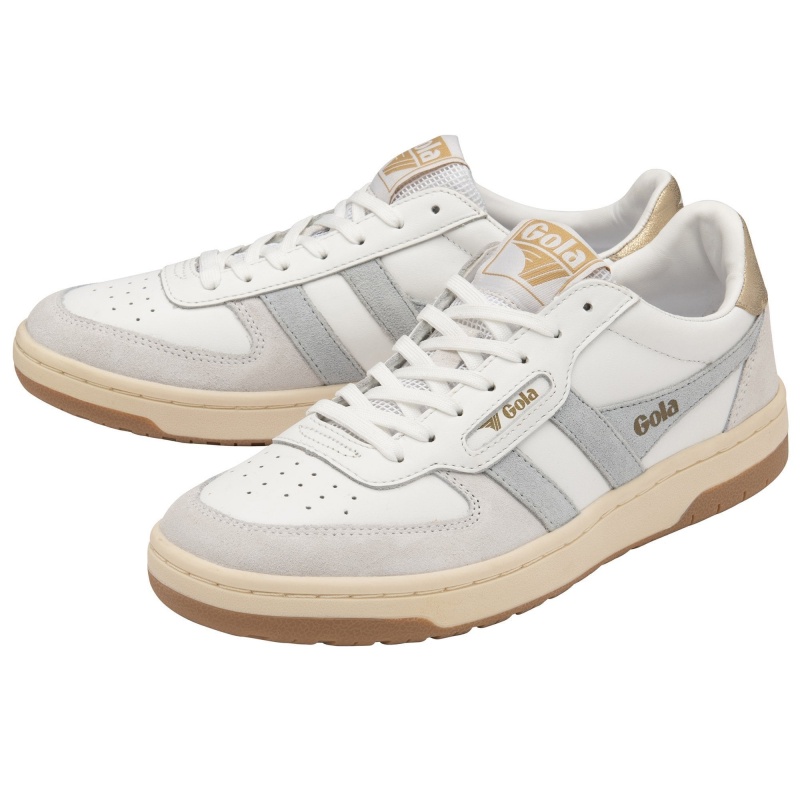 Basket Gola Classics Hawk Femme Blanche | 0357-ADPNL