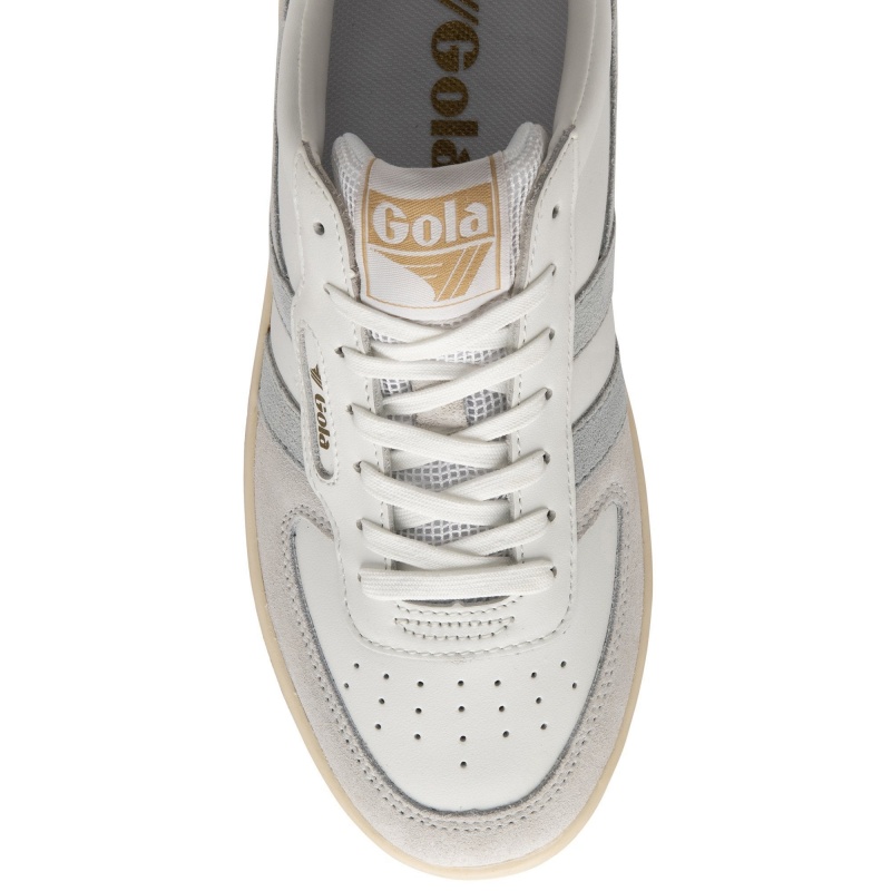 Basket Gola Classics Hawk Femme Blanche | 0357-ADPNL