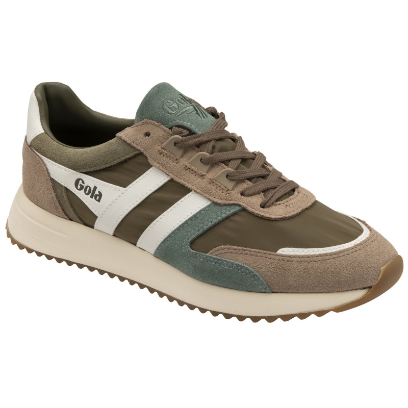 Basket Gola Classics Homme Vert Olive | 0491-UNAEC