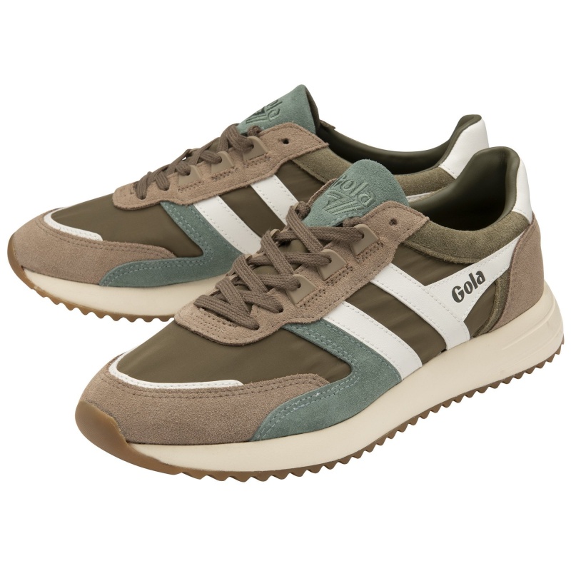 Basket Gola Classics Homme Vert Olive | 0491-UNAEC