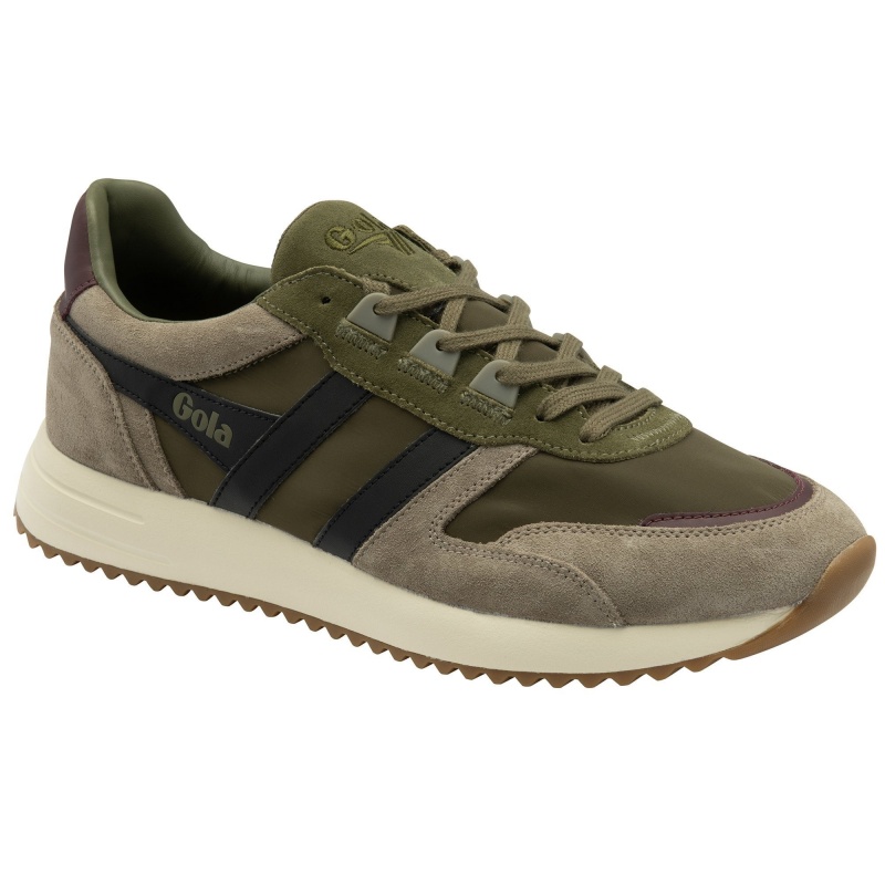 Basket Gola Classics Homme Vert Olive | 2897-OWQBU