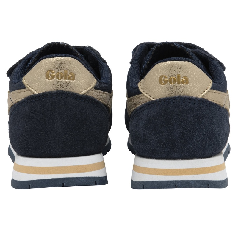 Basket Gola Classics Mirror Brides Enfant Bleu Marine | 6497-NDTHL