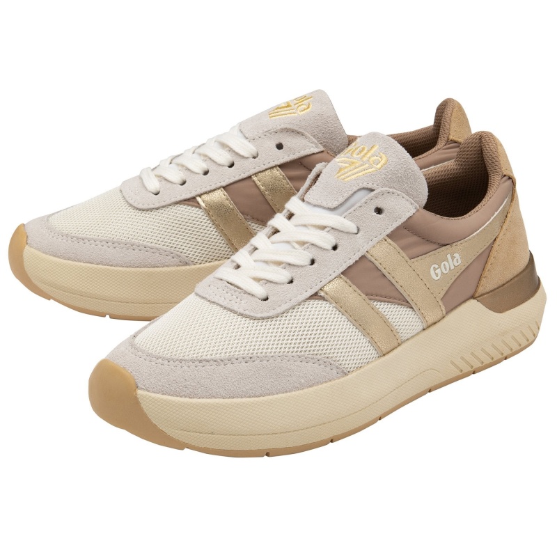 Basket Gola Classics Mirror Femme Blanche | 0758-SNFBQ