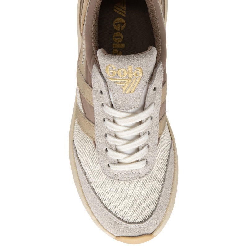 Basket Gola Classics Mirror Femme Blanche | 0758-SNFBQ