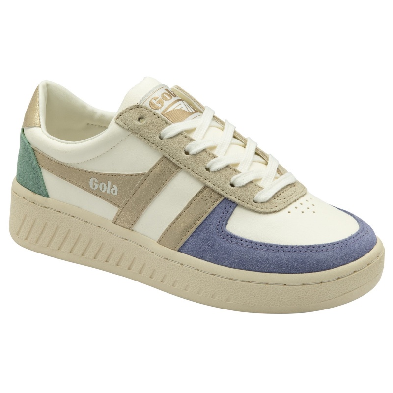 Basket Gola Classics Quadrant Femme Blanche | 9348-PWSBL