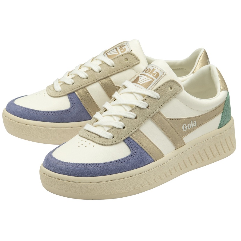 Basket Gola Classics Quadrant Femme Blanche | 9348-PWSBL