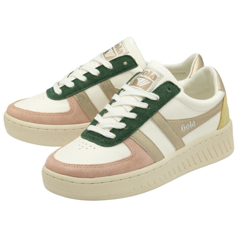 Basket Gola Classics Quadrant Femme Blanche | 2596-HJVWU