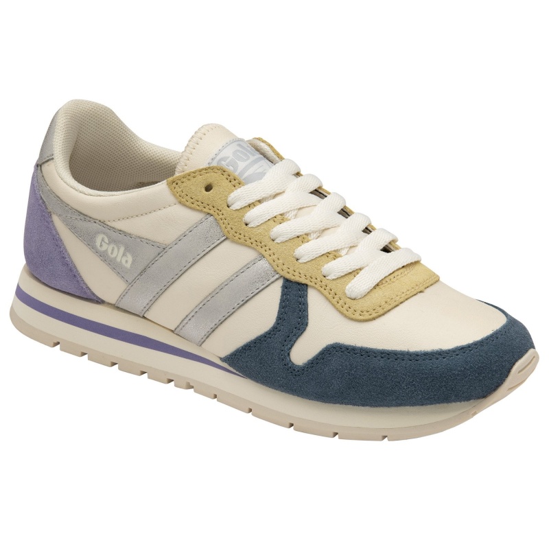 Basket Gola Classics Quadrant Femme Blanche | 9358-CETJH