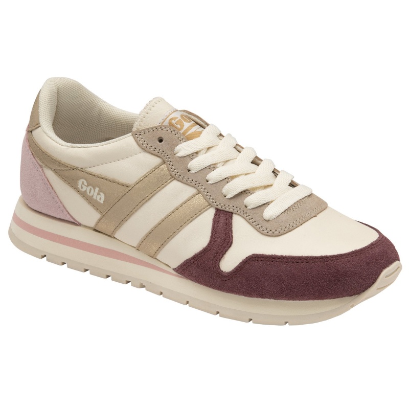 Basket Gola Classics Quadrant Femme Blanche | 8714-UFRHJ