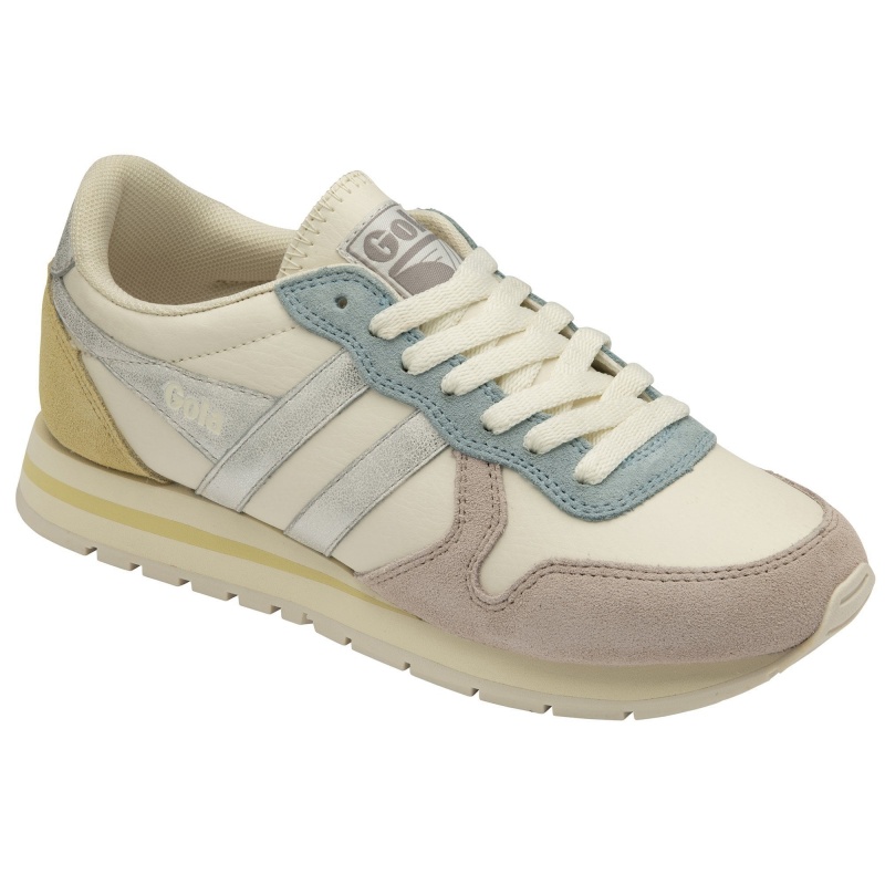 Basket Gola Classics Quadrant Femme Blanche | 3412-HNZEW