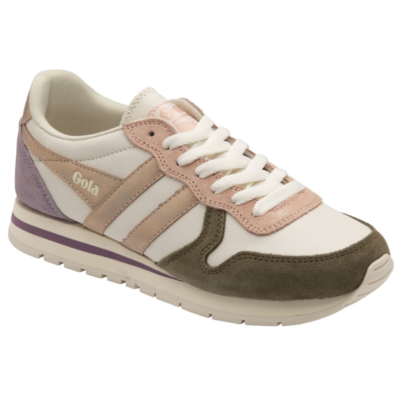 Basket Gola Classics Quadrant Femme Blanche | 3419-BKLOF