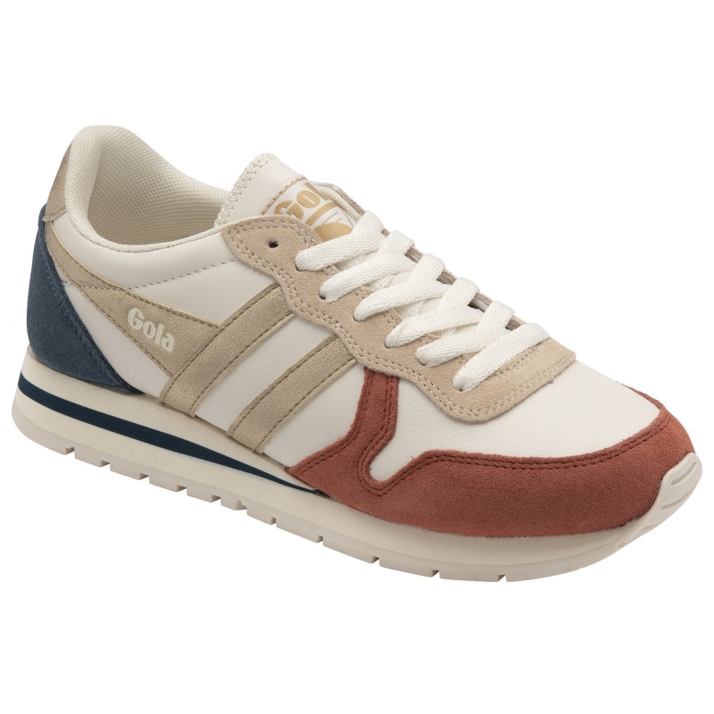 Basket Gola Classics Quadrant Femme Blanche | 7106-UDCZP