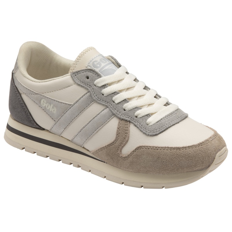 Basket Gola Classics Quadrant Femme Blanche | 7621-XZVOS