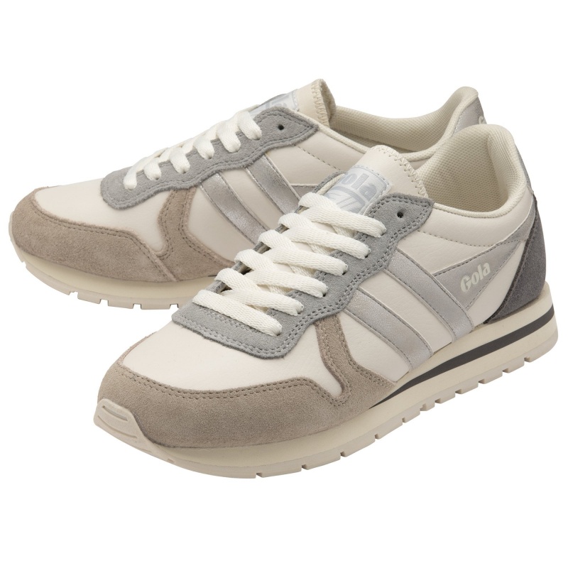 Basket Gola Classics Quadrant Femme Blanche | 7621-XZVOS