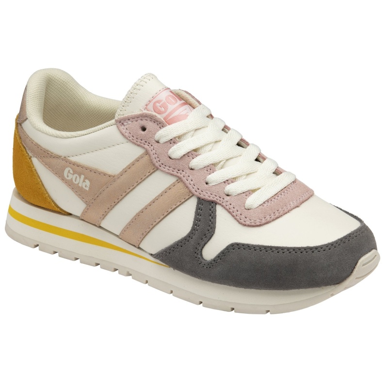 Basket Gola Classics Quadrant Femme Blanche | 7568-PWNUV