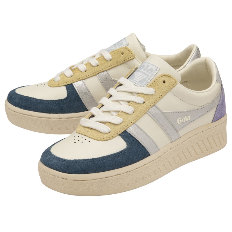 Basket Gola Classics Quadrant Femme Blanche | 9710-VSOHB