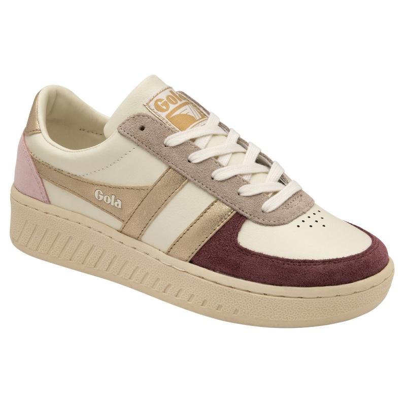 Basket Gola Classics Quadrant Femme Blanche | 0421-MSFQG