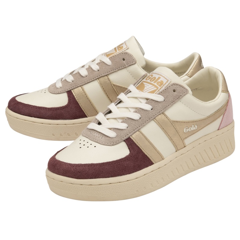 Basket Gola Classics Quadrant Femme Blanche | 0421-MSFQG