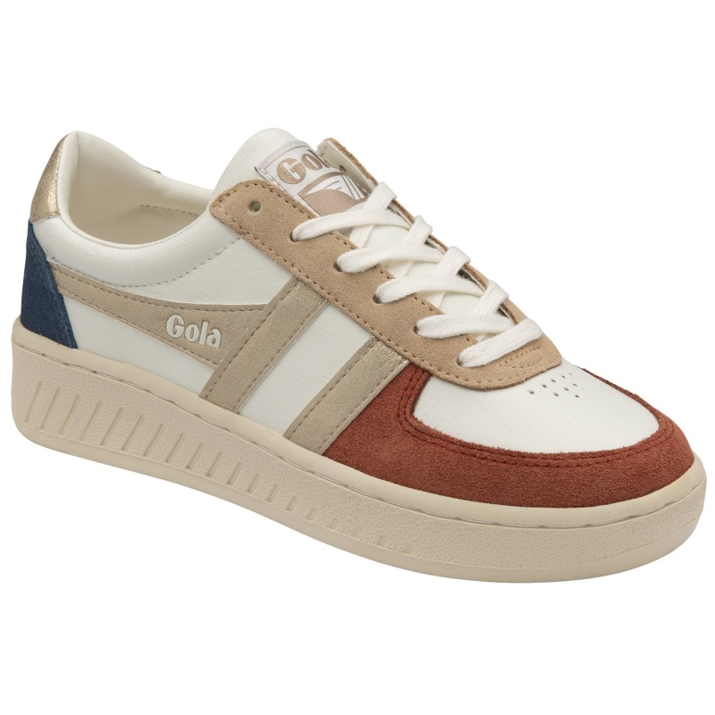 Basket Gola Classics Quadrant Femme Blanche | 6108-DFYAU