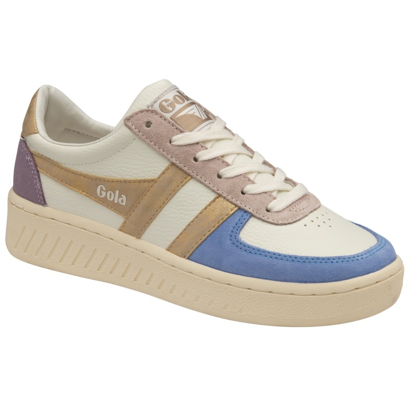 Basket Gola Classics Quadrant Femme Blanche | 7659-EKNJM