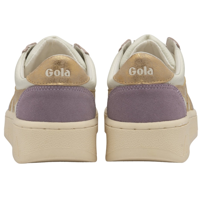 Basket Gola Classics Quadrant Femme Blanche | 7659-EKNJM