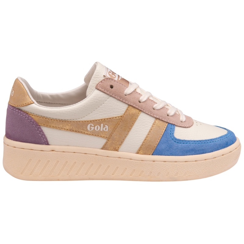 Basket Gola Classics Quadrant Femme Blanche | 7659-EKNJM