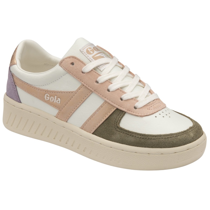 Basket Gola Classics Quadrant Femme Blanche | 8321-OBRYL