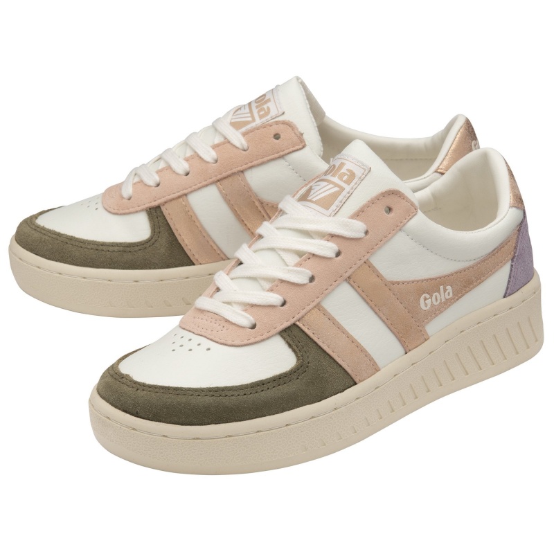 Basket Gola Classics Quadrant Femme Blanche | 8321-OBRYL