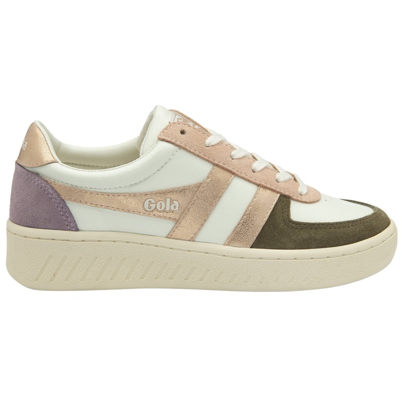 Basket Gola Classics Quadrant Femme Blanche | 8321-OBRYL